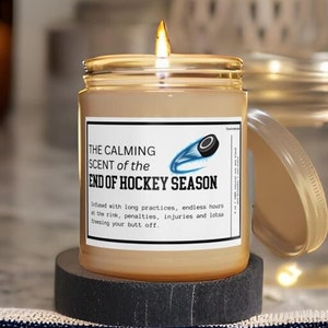 Hockey Mom Candle Gift for Mom Hockey Gift for Coach and Business Manager Hockey Present for End of Season Hockey Gift Candle Hockey Lover