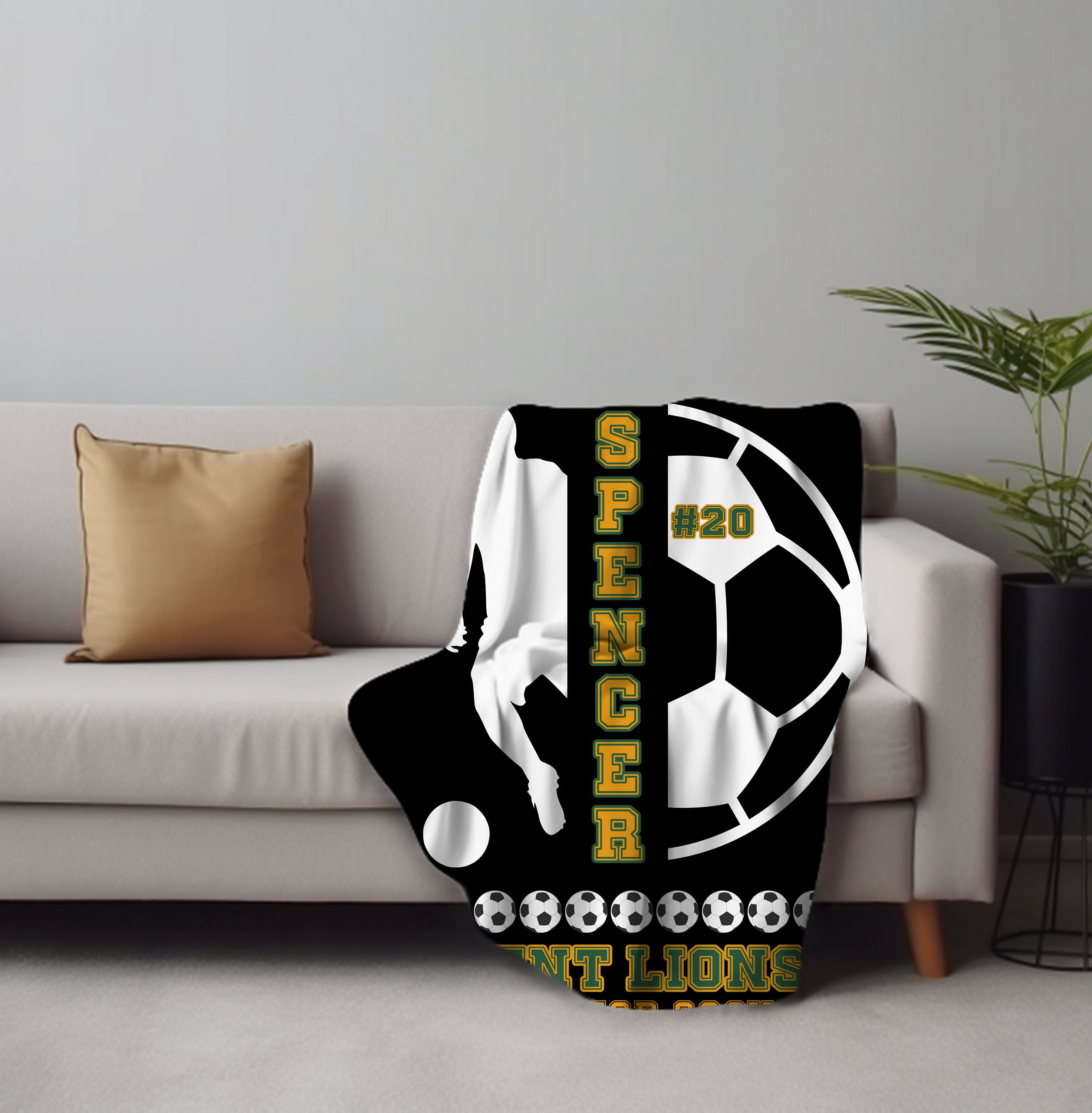 Custom Soccer Blanket for Son Soccer Personalized Senior Soccer Coach Gift Soccer Gift for Boys Senior Soccer Team Gift Birthday Gift Sherpa