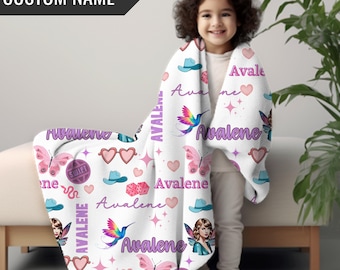 Custom Swift Inspired Blanket For Girls Custom Name on Blanket Taylor Merch Gift Christmas Gift for Room Decor Swift Throw Personalized Gift