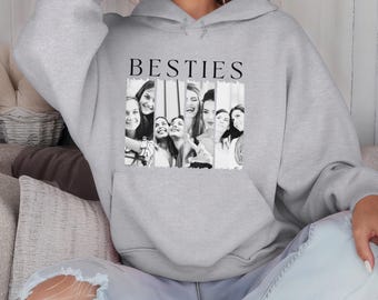 Best Friend Matching Hoodie Custom Besties Photo Shirt Best Friend Personalized Gift for Bestfriend BFF Sweater Soul Sister Bridal Shower