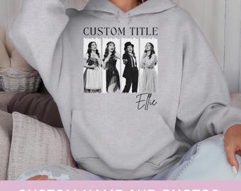 Custom Theatre Mom Hoodie with Photos Personalized Musical Theater Mom Sweatshirt Drama Mom Gift Senior Night Stage Mom Photo Collage Shirt