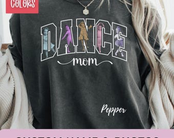 Custom Dance Mom TShirt with Photos Personalized Dance Team Tee Dance Mom Gift Senior Dance Team Competition Photo Collage Comfort Colors