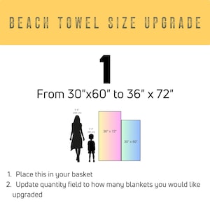 Upgrade der Größe von Strandtuch