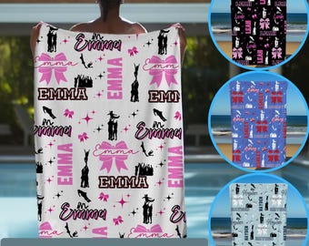 Competitive Cheerleader Beach Towel Custom Cheerleading Gift for Senior Graduation Competitive Cheer Swag Personalized Cheer Team Bulk Gift