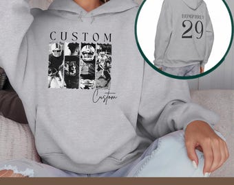 Custom Football Shirt With Photo Personalized Football Mom TShirt Brushstroke Comfort Colors Gameday Season High School Football Sweatshirt
