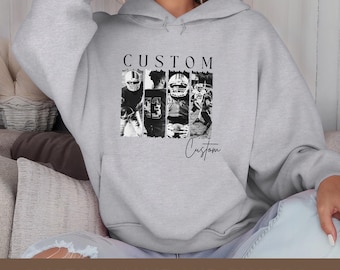 Custom Football Shirt With Photo Personalized Football Mom TShirt Brushstroke Comfort Colors Gameday Season High School Football Sweatshirt