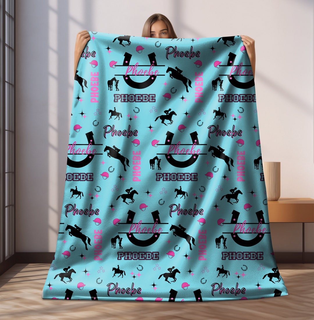 Custom Horse Blanket - Gift Idea For Horse Owners - Up to 2 Horses - Just A Girl Who Loves Horses