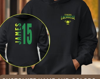 Custom Lacrosse Shirt for Men Personalized Mascot Hoodie with Name Lacrosse Mom Sweatshirt Game Day Shirt Dad Lacrosse Team Apparel Gift
