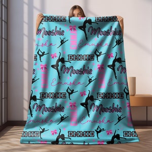 Dance Blanket Personalized Dance Gift for Girls Custom Gift for Dancer Gift for Dance Teacher Dance Team Gifts for Girls Custom Home Decor