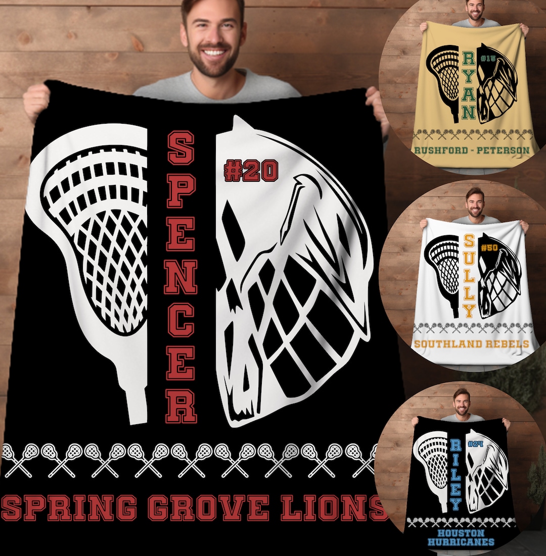 Personalized Lacrosse Son Canvas Print: Custom Name & Number