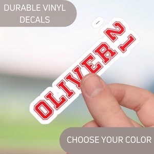 Custom Name Sports Sticker for Water Bottle Name Decal for Sports Custom Sticker Name for Hockey Helmet Custom Name Sticker Gift on Suitcase