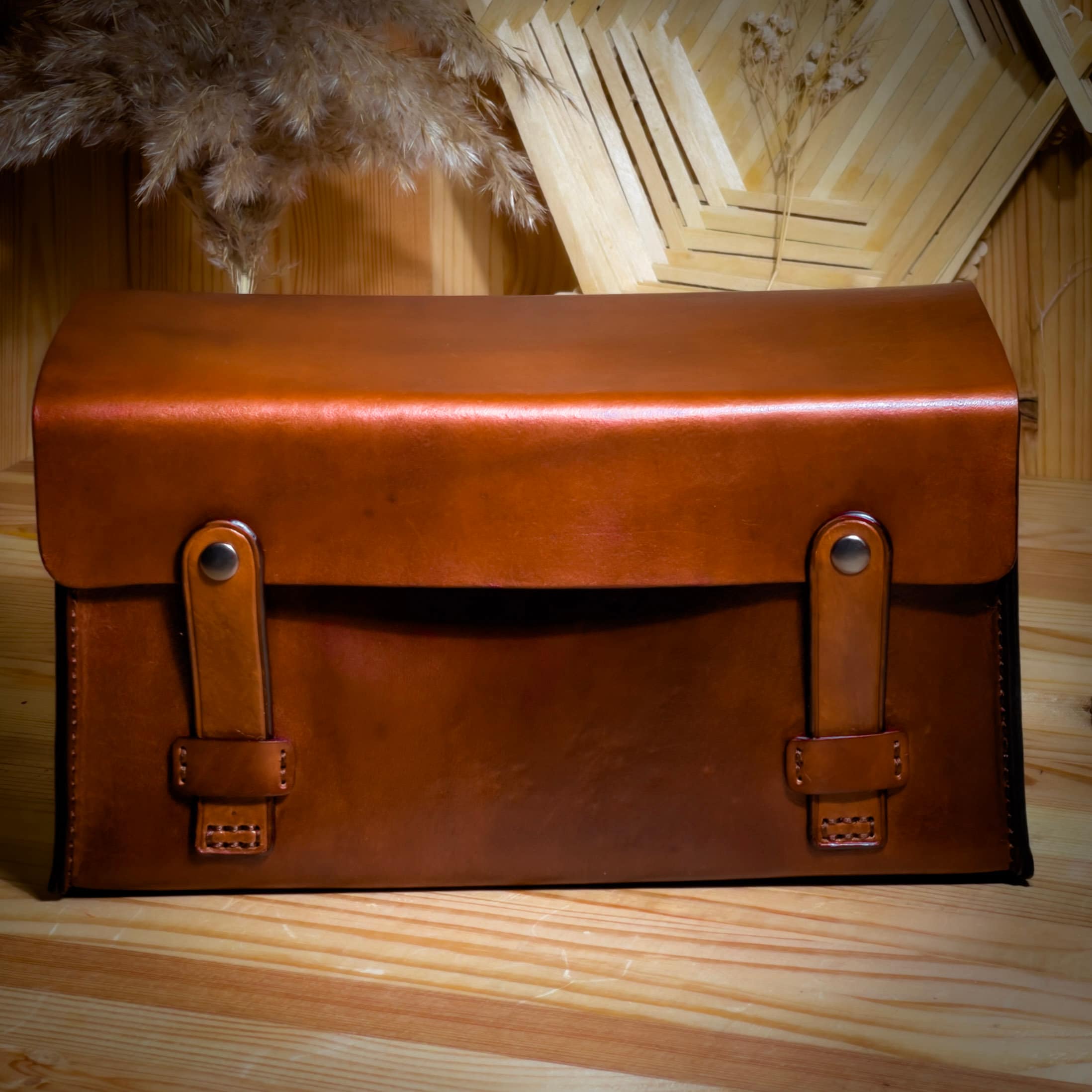 Leather Tool Bag. Toolbox for Instruments for Home or Car. Leather