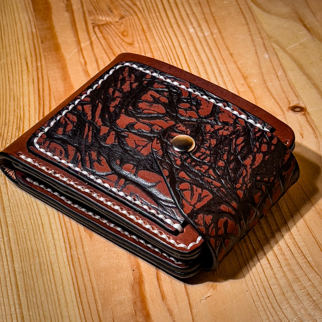Leather Wallet Natural Leather Handmade. Etsy