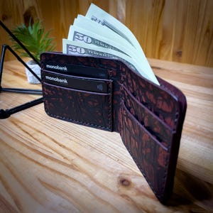 Leather wallet Handmade. Bifold wallet.