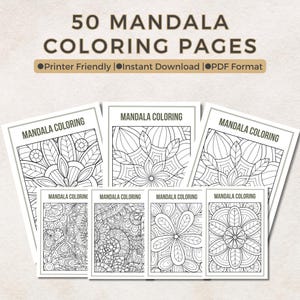 50 Páginas para Colorir Mandalas: Alívio do Estresse para Adultos (PDF)