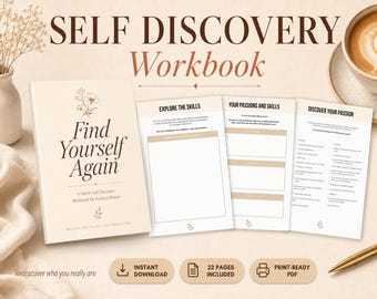 Self Discovery Workbook for Anxious Women, Find Your Purpose Journal Printable, Overthinking Relief Workbook, Mental Clarity PDF