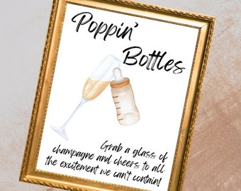 Poppin' Bottles Cartello per baby shower