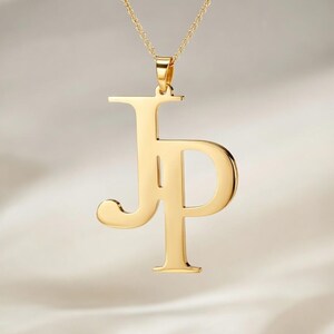 Hanalaura Personalized 14kt Gold Plated Sterling or Sterling Silver Celebrity Style Offset Monogram