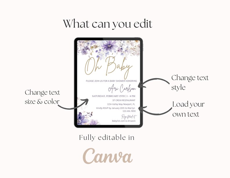 Oh Baby Baby Shower Invitation, Baby Shower Invitation, Baby Shower