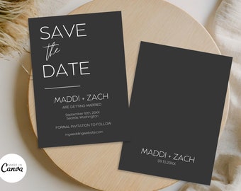 Modern Minimalist Save the Date Template (Digital Download)