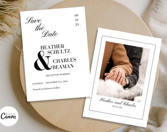 Modern Minimalist Save the Date Template (Digital Download)