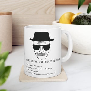 Heisenberg's Coffe Mug,Brewing Bad,Breaking Bad Mug,Hot Chocolate Mug,Espresso,Latte,Walter White Mug