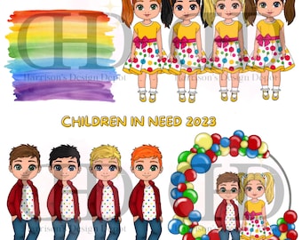 Children In Need Digital Dollys PNG | DIGITAL DOWNLOAD