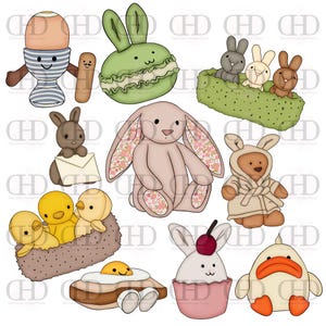 Clipart Nounours en gelée de Pâques | 10 images PNG