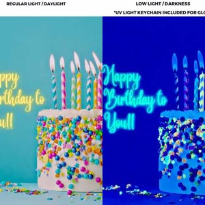 Glow Happy Birthday Cake and Candles