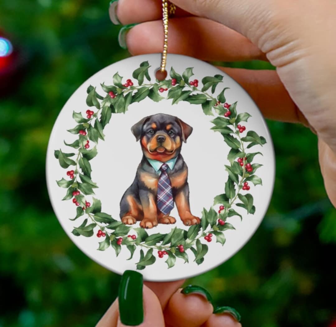 Rottweiler Christmas Ornaments 