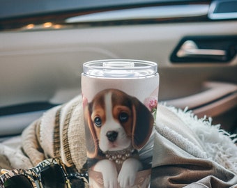 Teetassengroßer Beagle-Welpe im Porzellan Teetasse | Couture-Stil | 20 oz Kaffeebecher