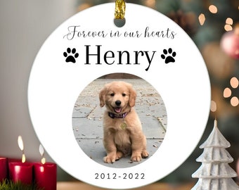 Pet Memorial Photo Ornament| Dog Loss Gift| Dog Remembrance| Dog Memorial Ornament| Pet Remembrance| Christmas Ornaments| Dog Ornament Gift