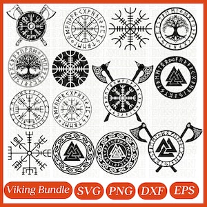Vegvisir Svg, Brújula vikinga Svg, Símbolo vikingo Svg Archivos PNG, Archivos de corte vikingo, Vegvisir Png, Clip Art de Vegvisir, Paquete vikingo SVG PNG