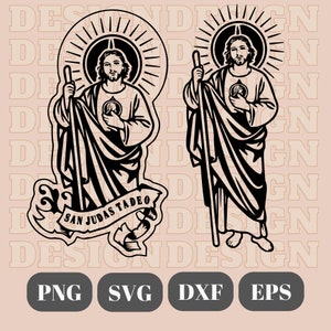 saint judas thaddeus svg, San Judas Silhouette, San judas tattoo svg png, st judas prayer svg, religion svg, San Judas Svg, Jesus Cut File