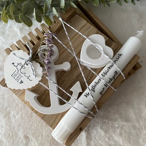 Hochzeitsgeschenk - Geschenk für Hochzeit in stilvoller Holzbox - Hochzeitsgeschenk Brauteltern - Hochzeitskarte - Raysin Anker mit Herz