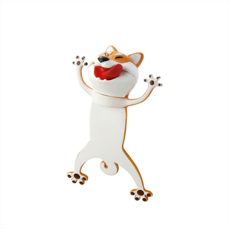 3D Animal Stereo Cartoon Bookmarks, Cute Stationery Student Bookmarkers,Funny PLA gift Bookmark idea,Reader Gift,Stationery school Supplies Shinshu Shiba Inu