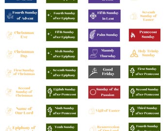 Digital Liturgical Calendar Planner Stickers