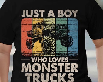 Koszulka Vintage Monster Truck 100% bawełna, koszulka Vintage Truck, niestandardowa koszula Truck, koszulka Monster Trucks