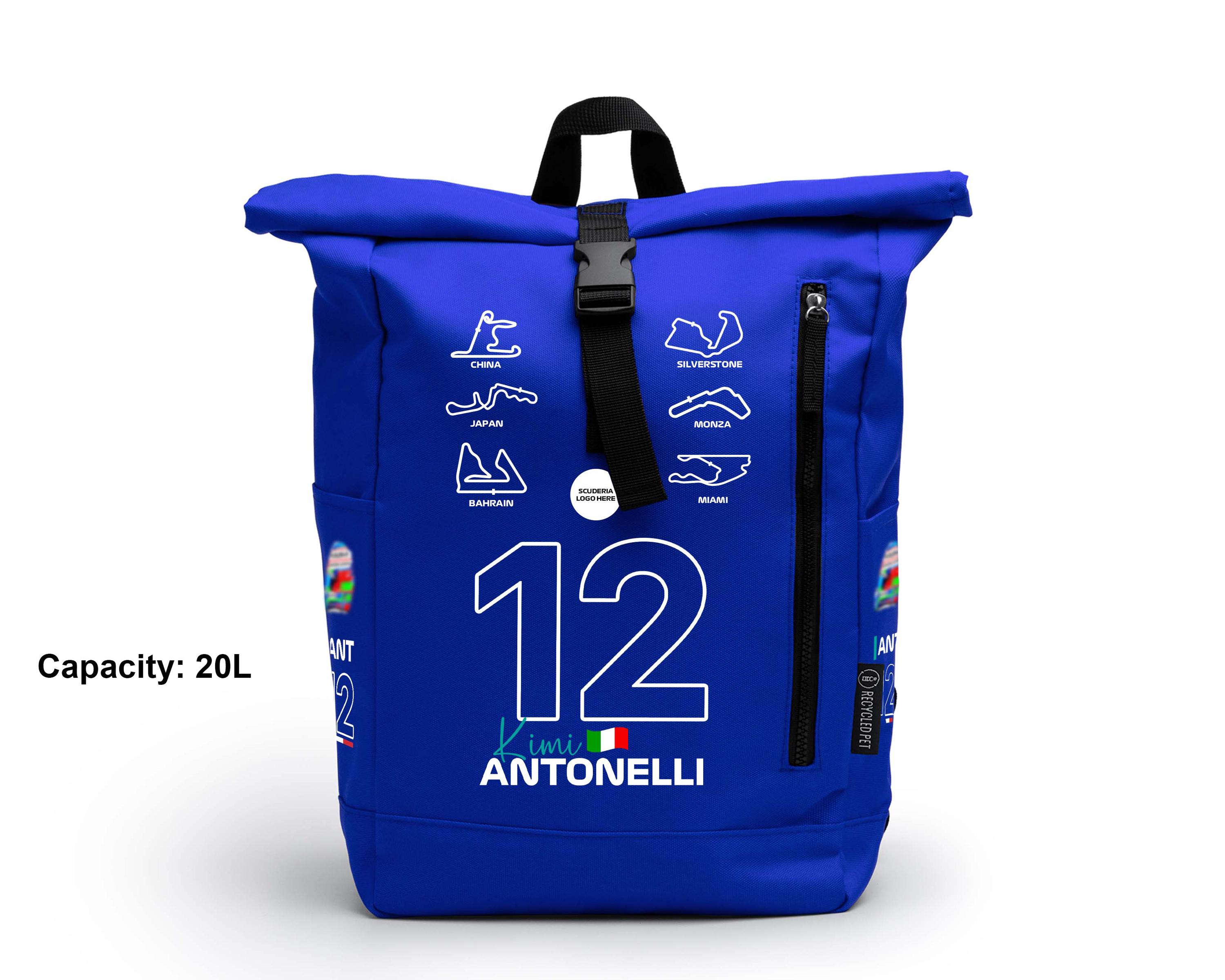 Antonelli 12 Backpack, Kimi Unisex Bag, Race Car Kimi Backpack