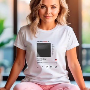 Custom Listening Music T-Shirt 100% Cotton, Custom Special Song for boyfriend, Song letter personalized T-Shirt