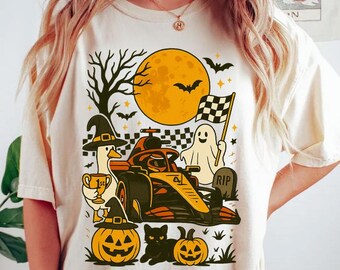 Norris Halloween Racing Shirt – Piastri Spooky Duck, Pumpkin & Ghost Tee