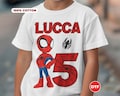 Spidey Birthday T Shirt 100% Cotton, Spiderman Birthday Tee, Spiderman T Shirt, Birthday Boy, DTF product logo