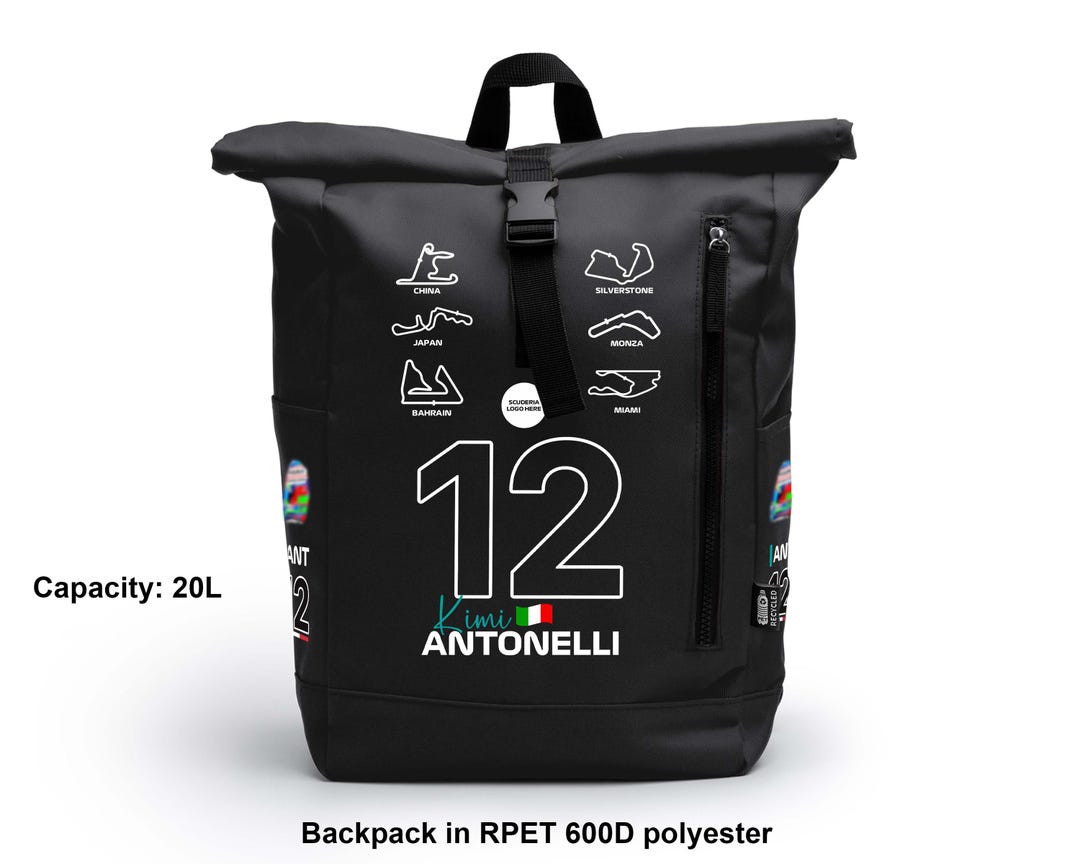 Antonelli 12 Backpack, Kimi Unisex Bag, Race Car Kimi Backpack
