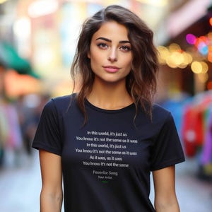 Custom Listening Music T-Shirt 100% Cotton, Custom Special Song for boyfriend, Song letter personalized T-Shirt