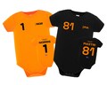 Piastri 81 Baby Bodysuit, Little Driver Bodysuit, Piastri Fan Gift Baby Bodysuit, Norris Custom Driver Bodysuit product logo