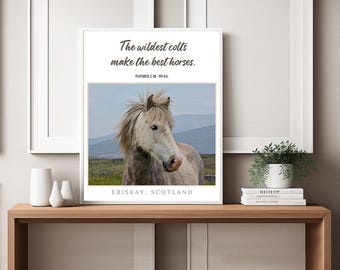 Be Yourself | Inspiring Art Print | Self Care | Motivational Quote | Stunning Photography | Ready to Hang Canvas | Eriskay Scotland