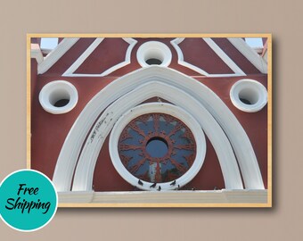 Red Home Decor | Exquisite Window Architectural Detail | Oaxaca Mexico | Fine Art Photography