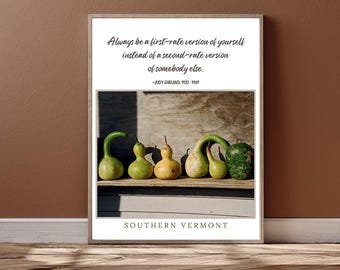 Be Yourself | Inspiring Art Print | Self Care | Motivational Quote | Stunning Photography | Ready to Hang Canvas | Vermont