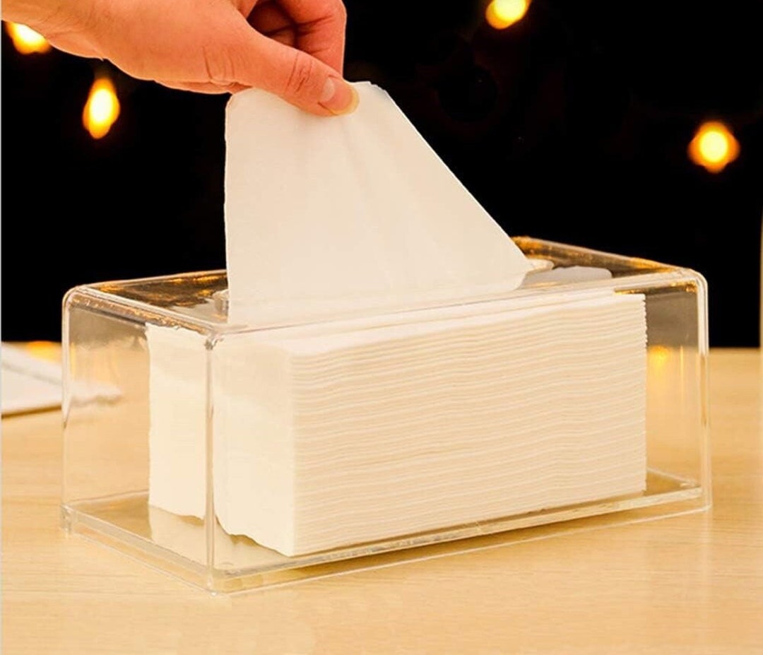 Clear Acrylic Tissue Box Holder Etsy
