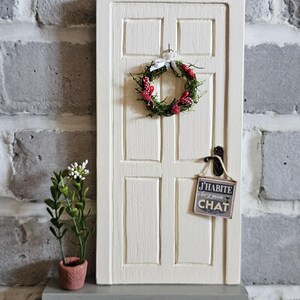 Christmas door, Wooden decoration, little door, Fairy door, little door decoration